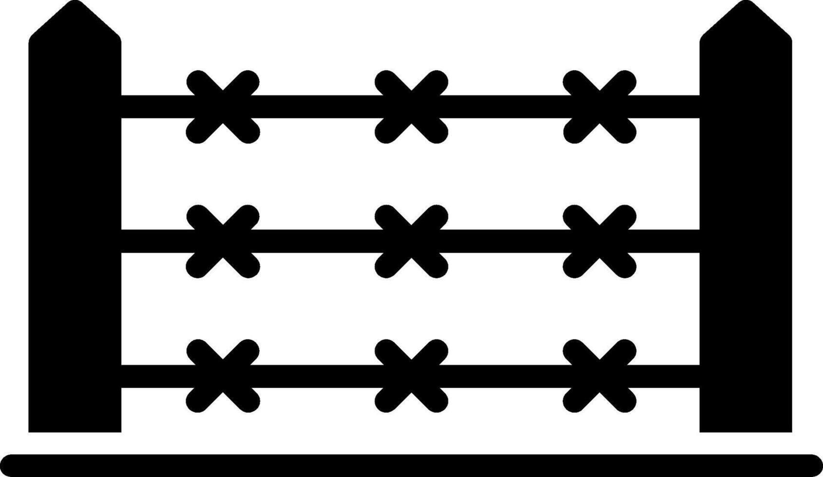 Fence Glyph Icon Design vector