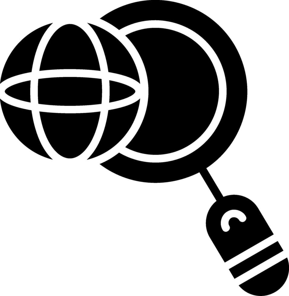 Global Research Glyph Icon Design vector