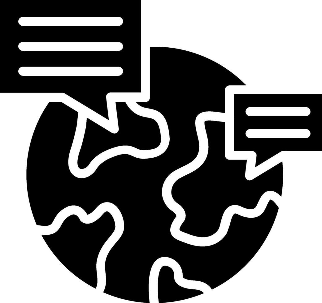 Forum Glyph Icon Design vector