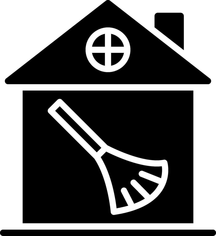 House Cleaning Glyph Icon Design vector
