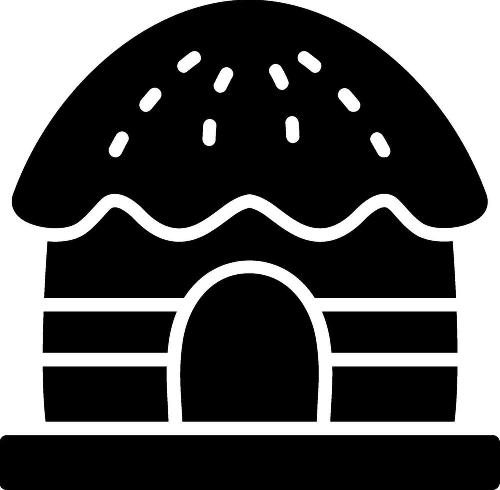 Hut Glyph Icon Design vector