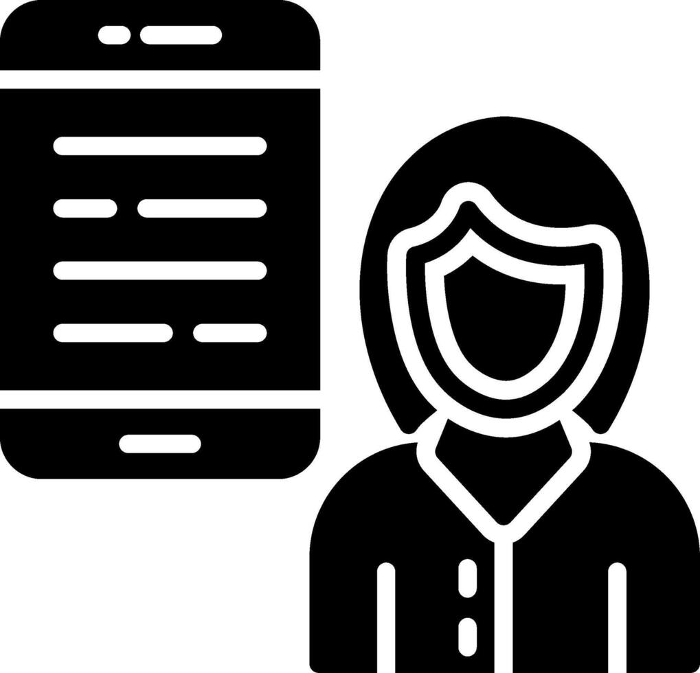 Phone Glyph Icon Design vector