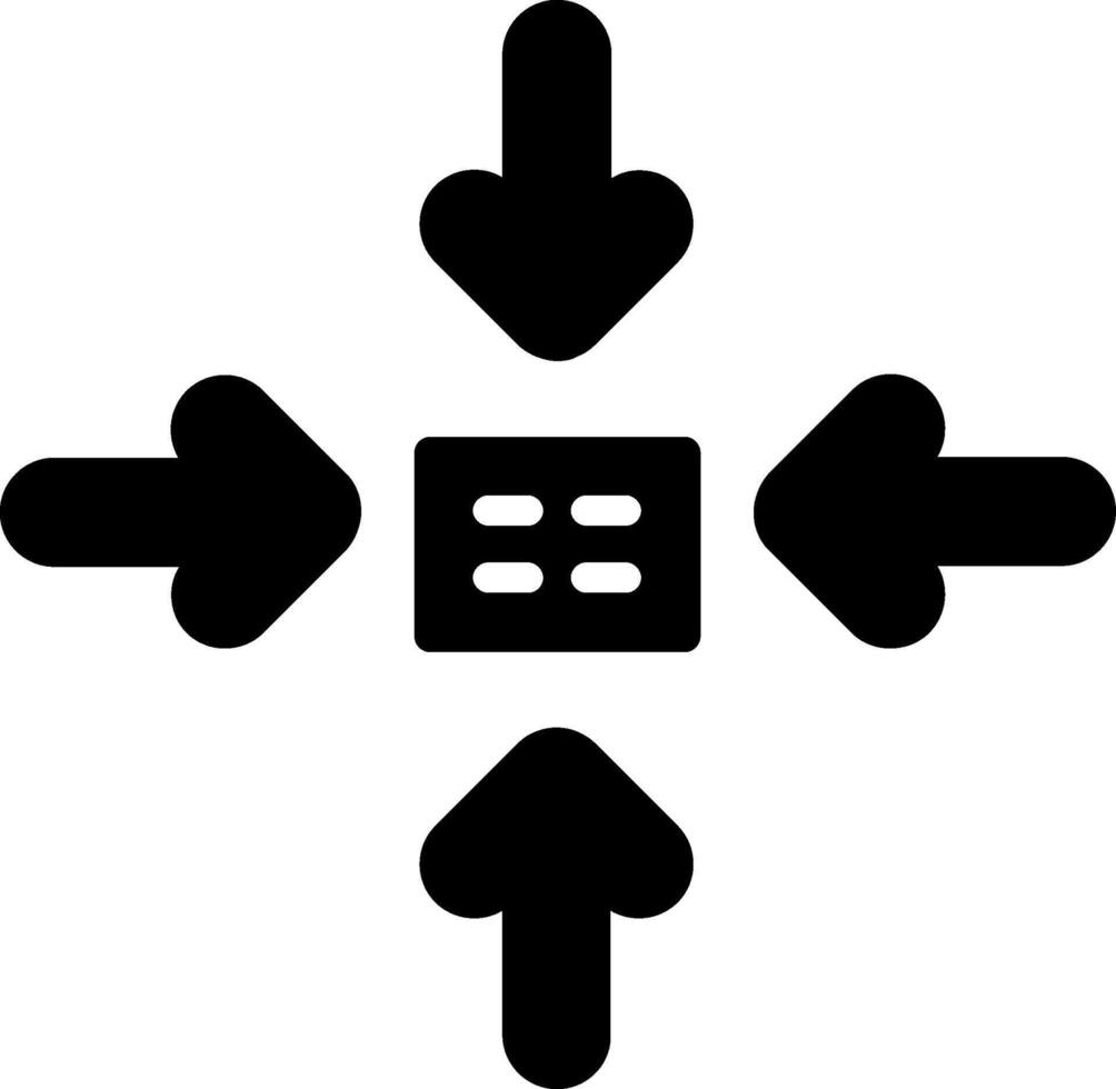 Shrink Glyph Icon Design vector