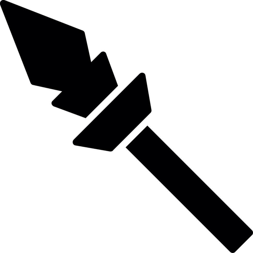 Spear Glyph Icon Design vector