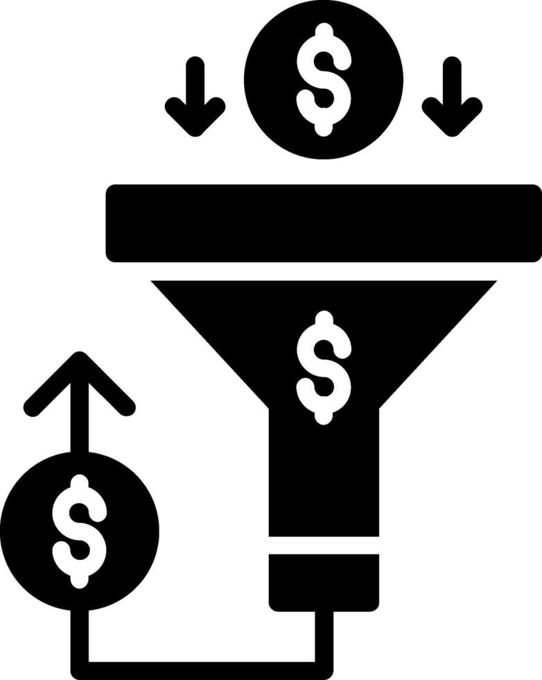 Sales PipeGlyph Glyph Icon Design vector