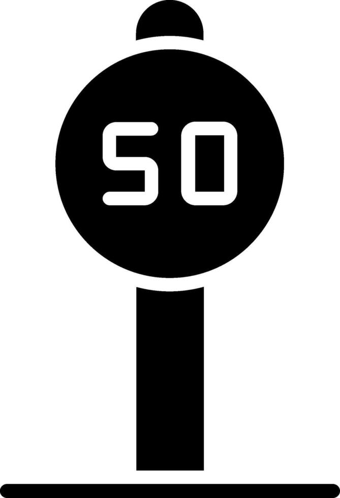 Speed Limit Glyph Icon Design vector