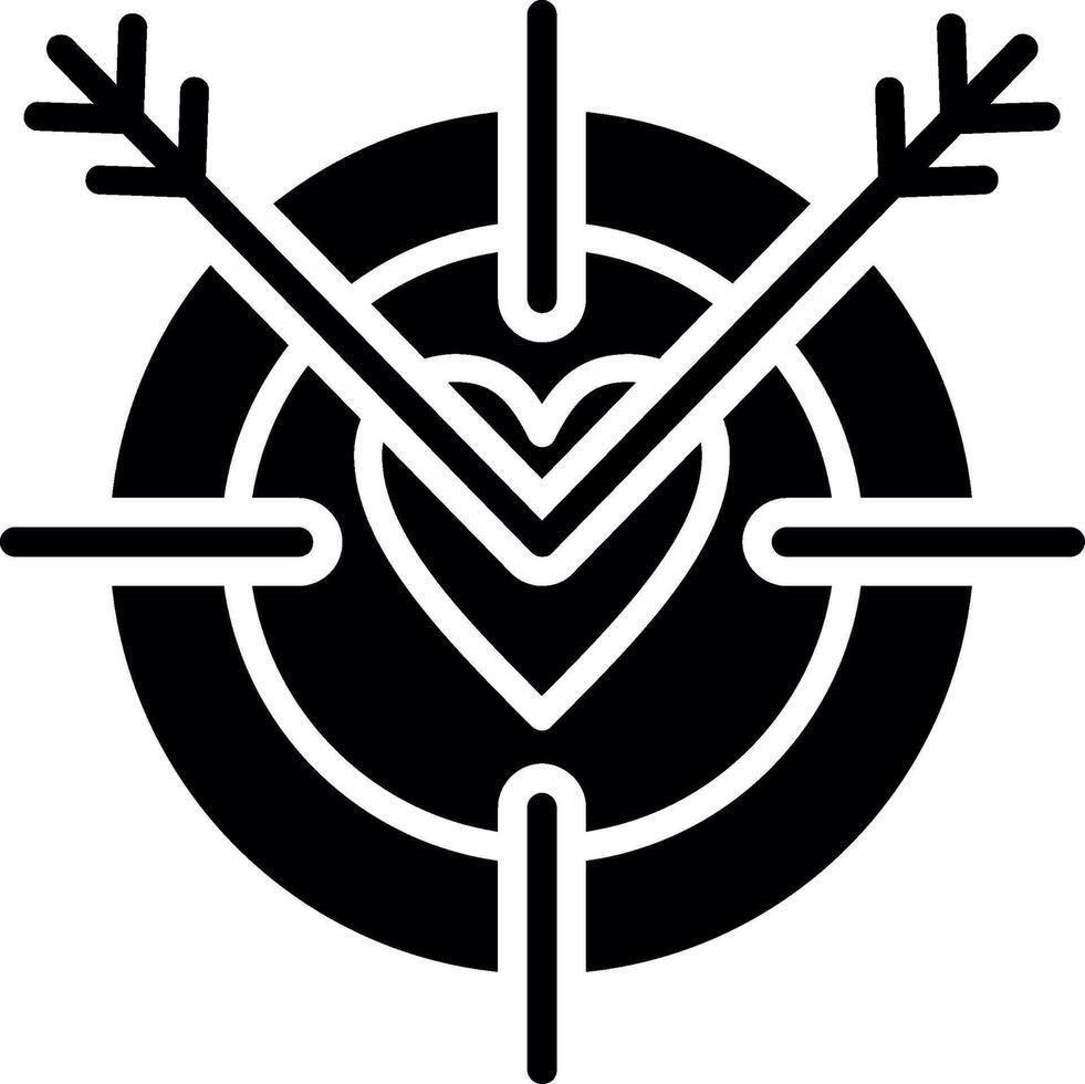 Target Glyph Icon Design vector
