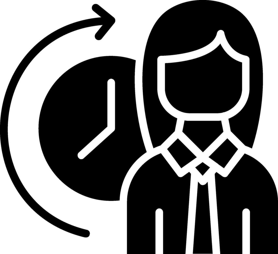 Working hours Glyph Icon Design vector