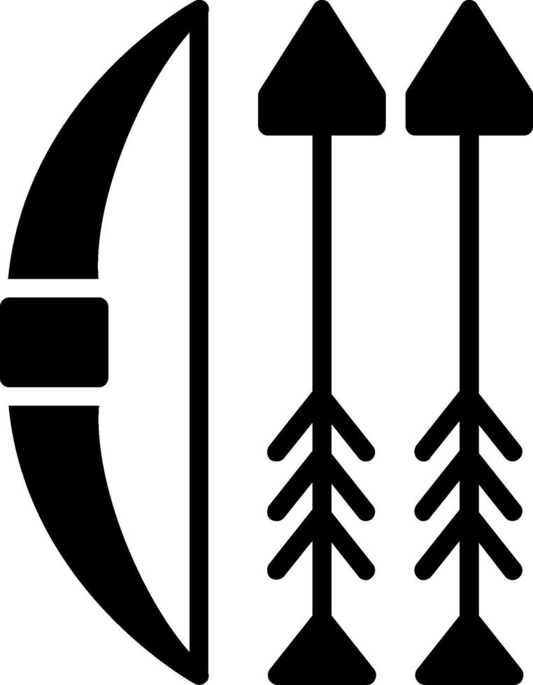 Archery Glyph Icon Design vector