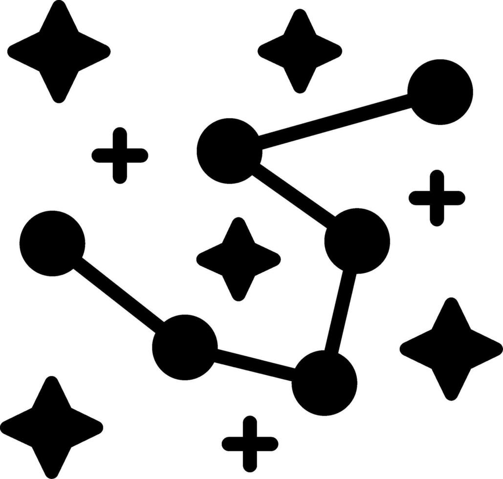 Cassiopeia Glyph Icon Design vector