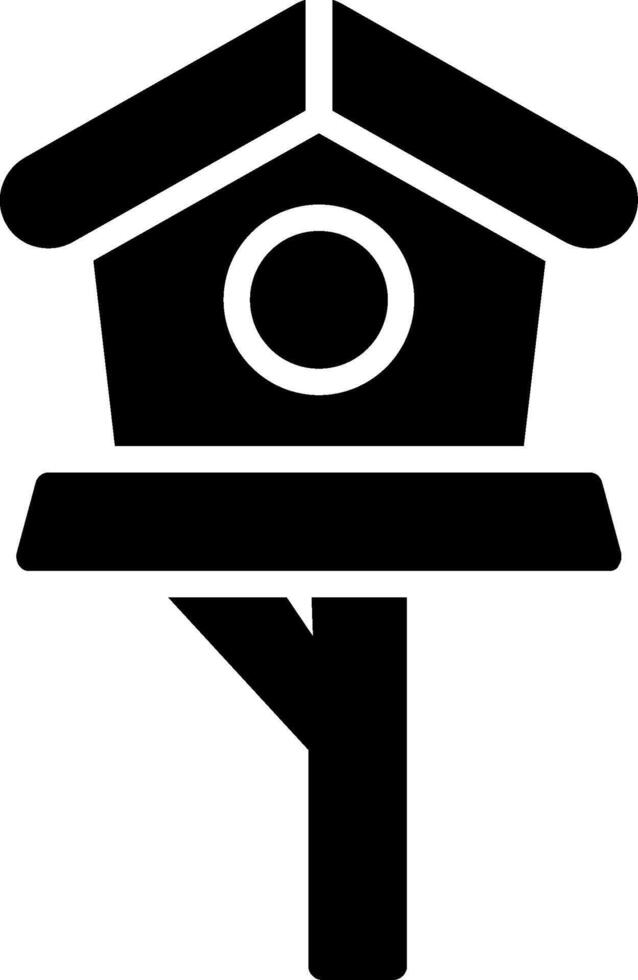 Bird House Glyph Icon Design vector