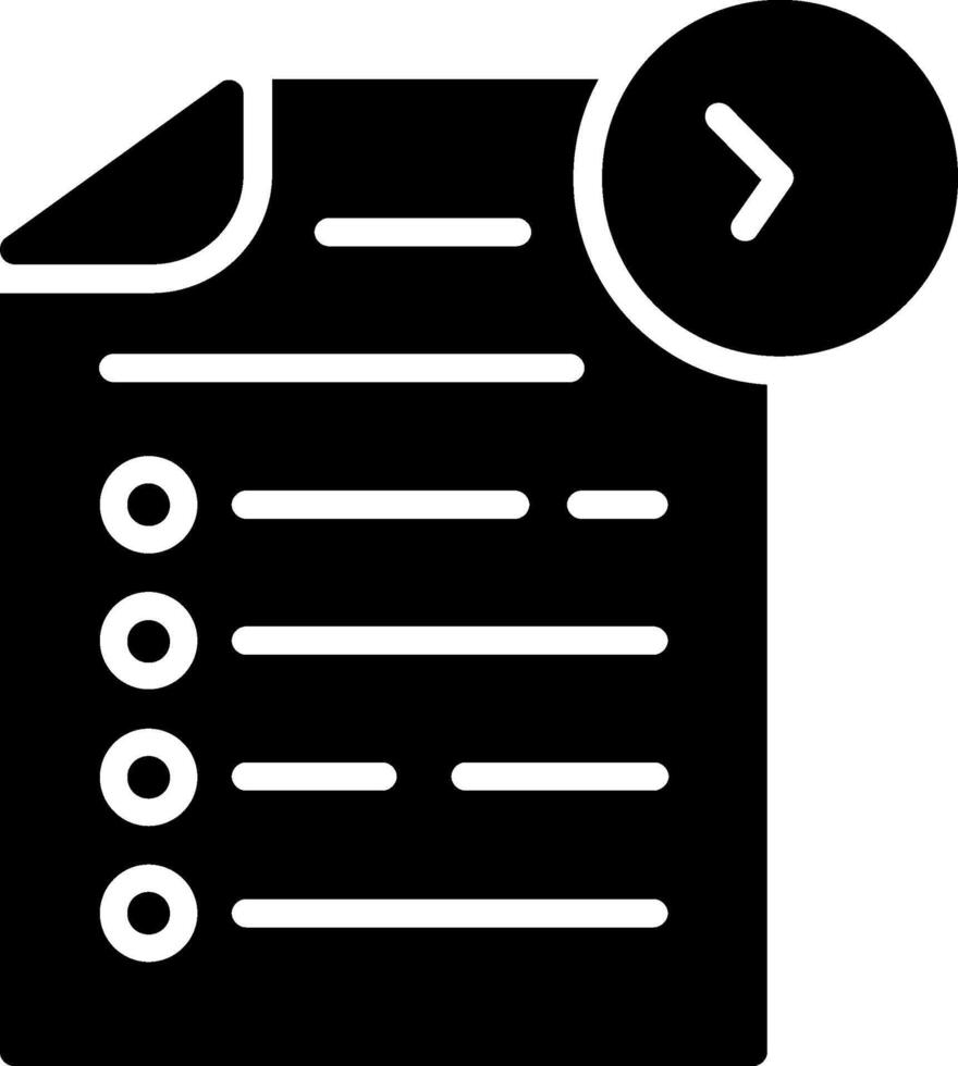 Checklist Glyph Icon Design vector