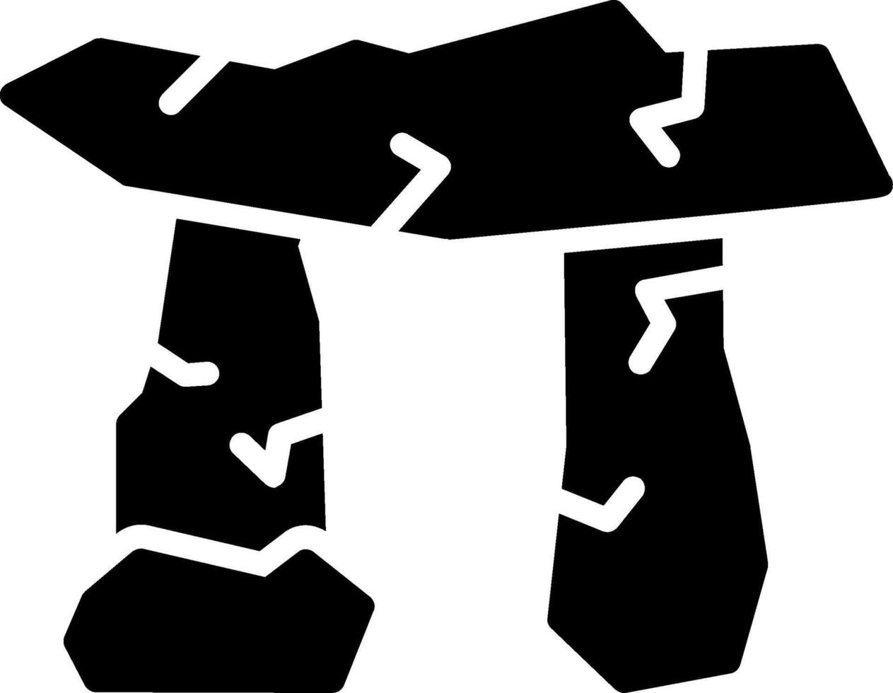 Dolmen Glyph Icon Design vector