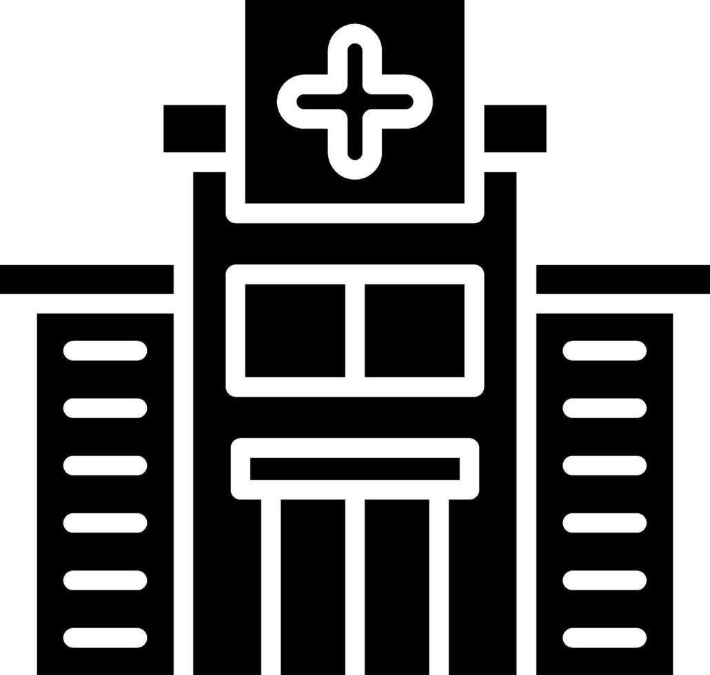 Hospital Glyph Icon Design vector