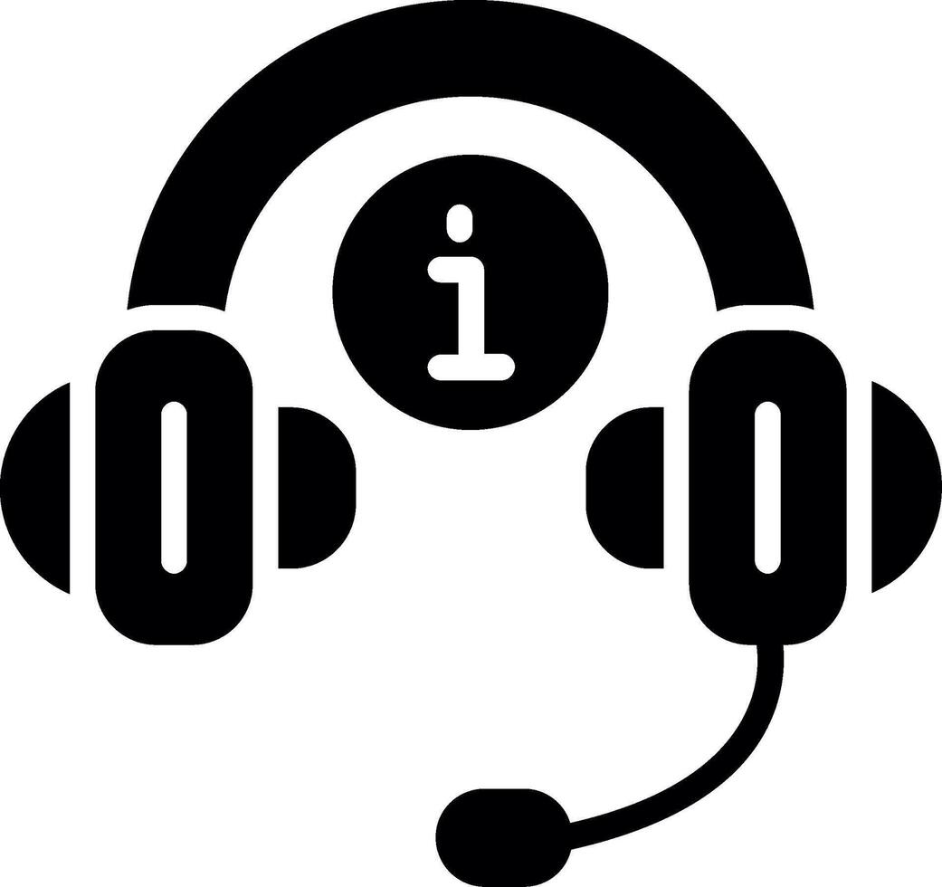 Head phone Glyph Icon Design vector