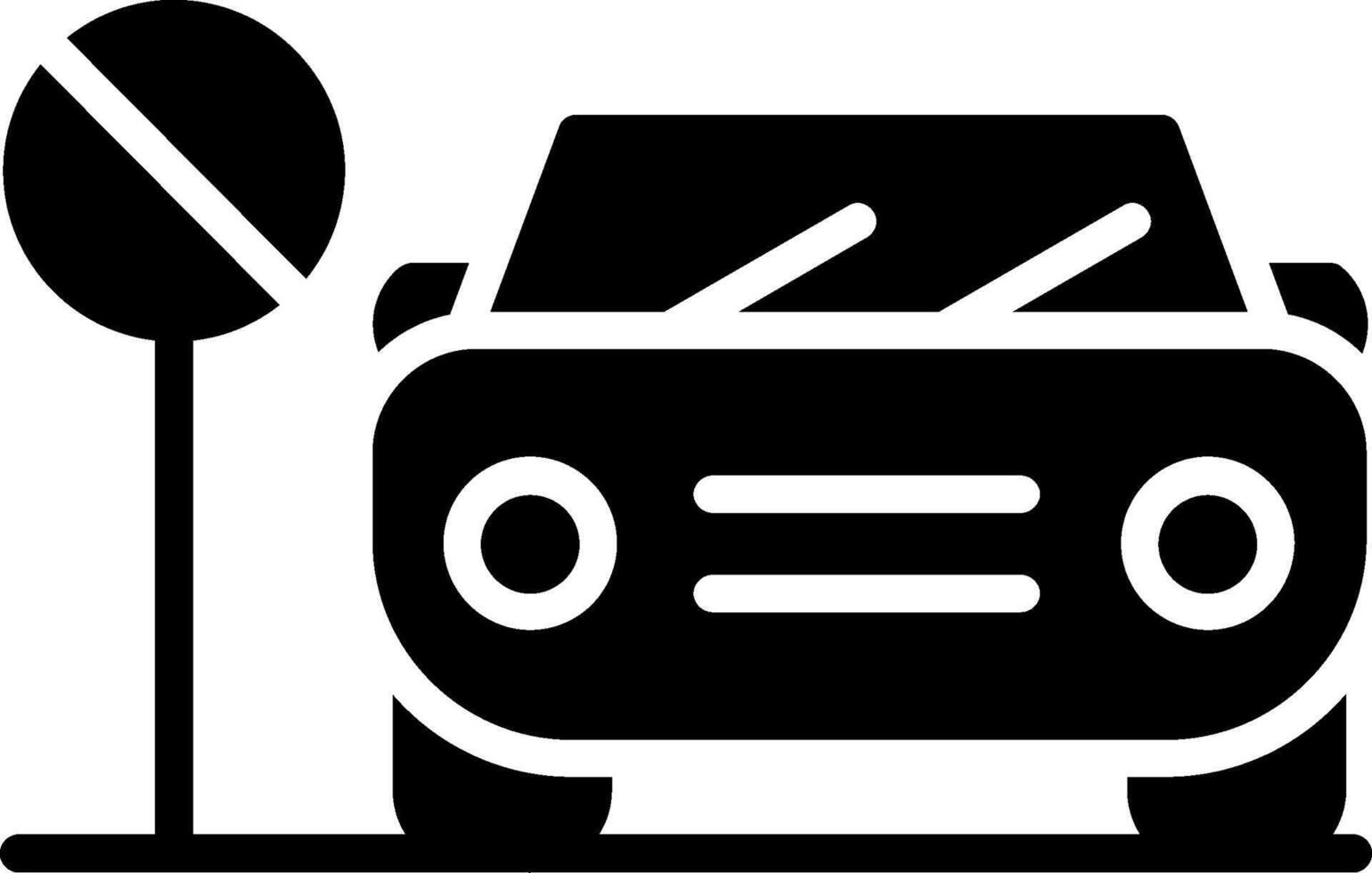 No Entry Glyph Icon Design vector