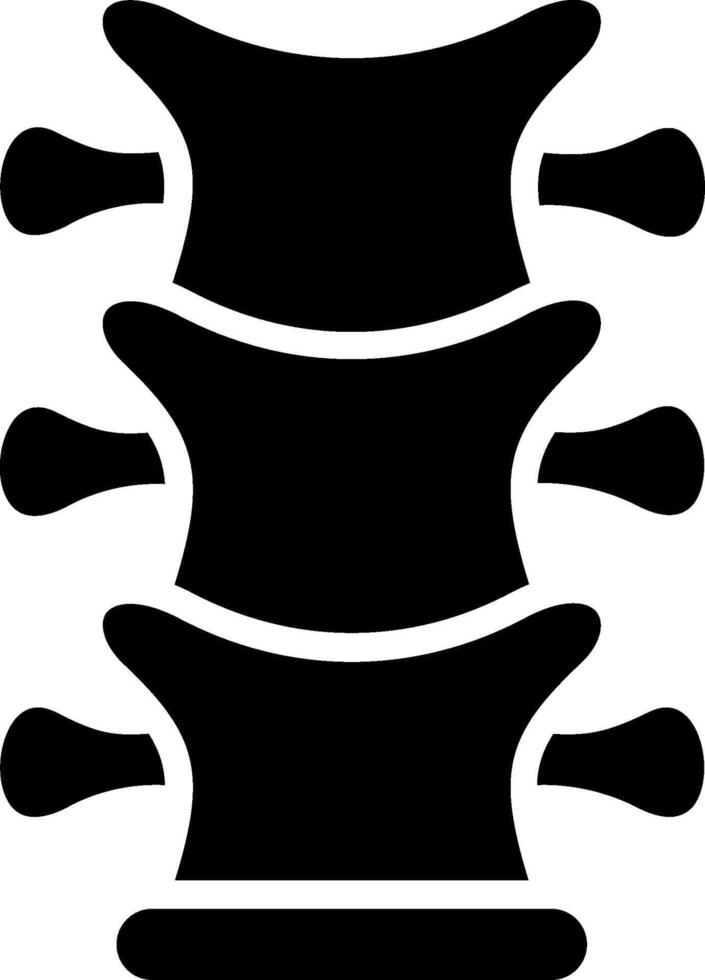 Spinal Cord Glyph Icon Design vector