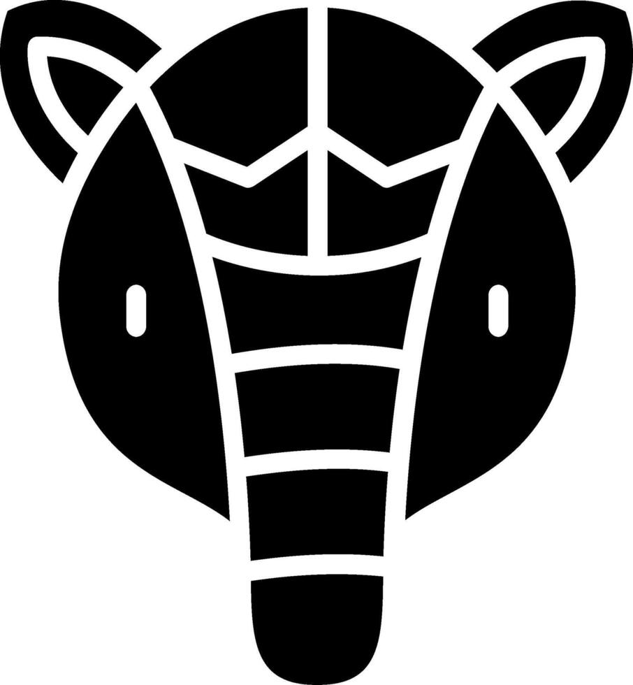 Armadillo Glyph Icon Design vector
