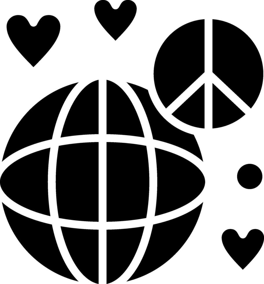World peace Glyph Icon Design vector