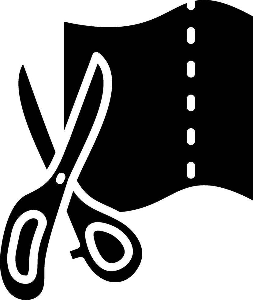 Cutting Glyph Icon Design vector