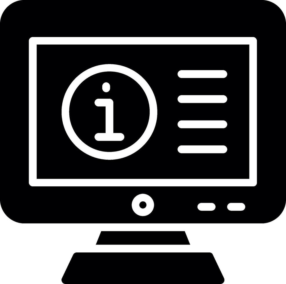 Computer Glyph Icon Design vector