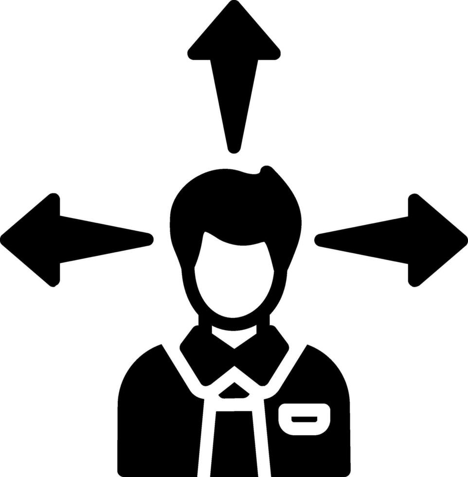 Decision Glyph Icon Design vector