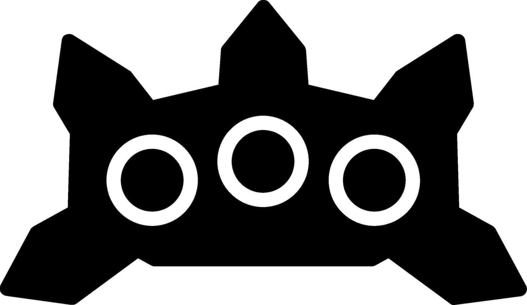 Ninja Knuckle Glyph Icon Design vector