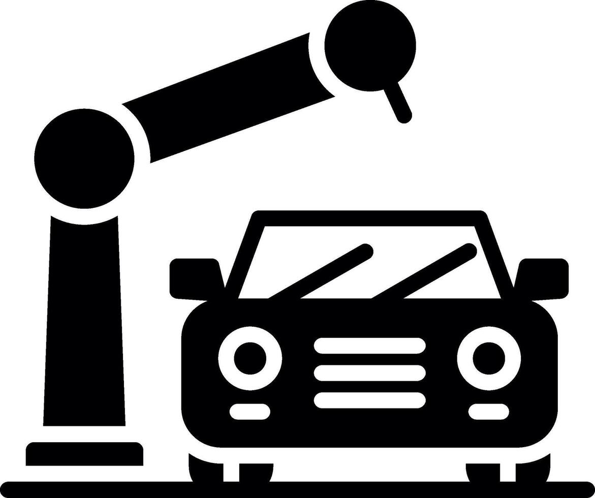 Car Manufacturing Glyph Icon Design vector