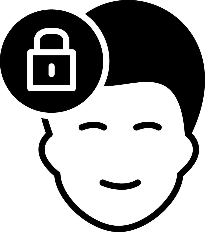 Face Glyph Icon Design vector