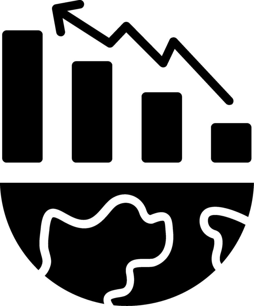 Global Market Glyph Icon Design vector