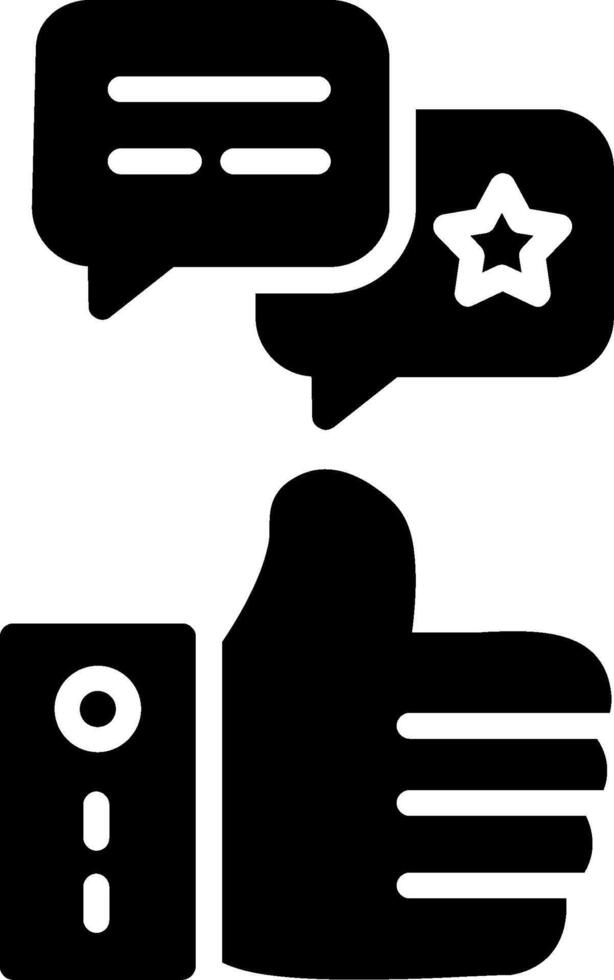 Feedback Glyph Icon Design vector