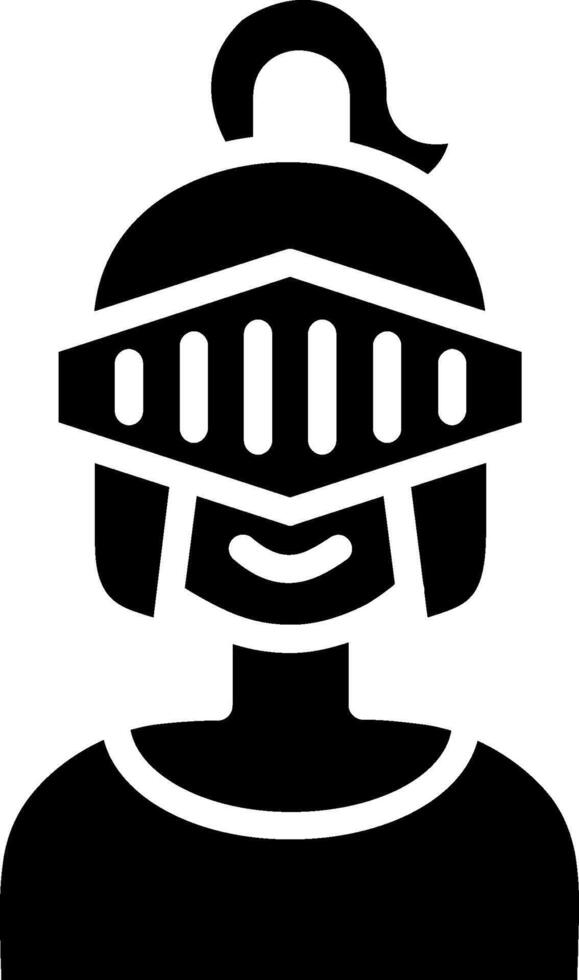 Knight Glyph Icon Design vector