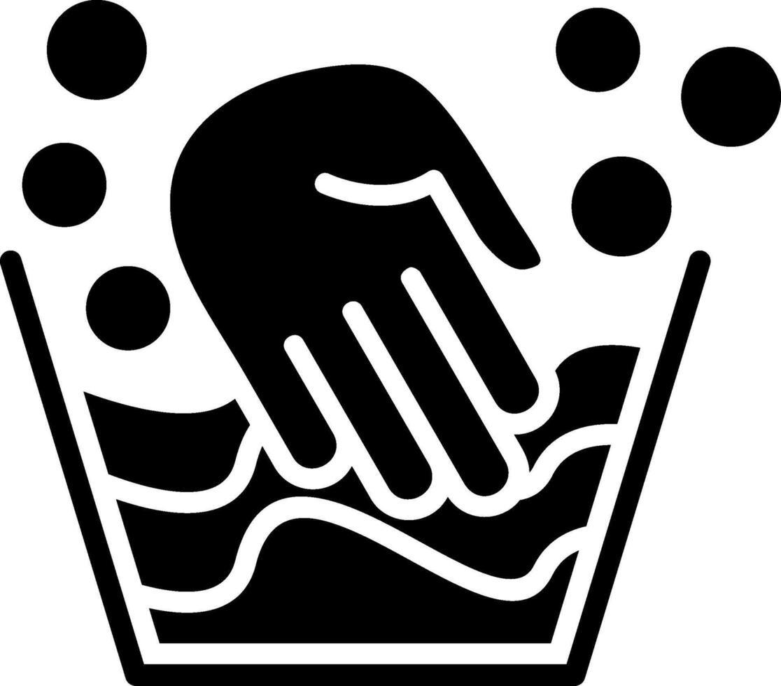 Hand Wash Glyph Icon Design vector