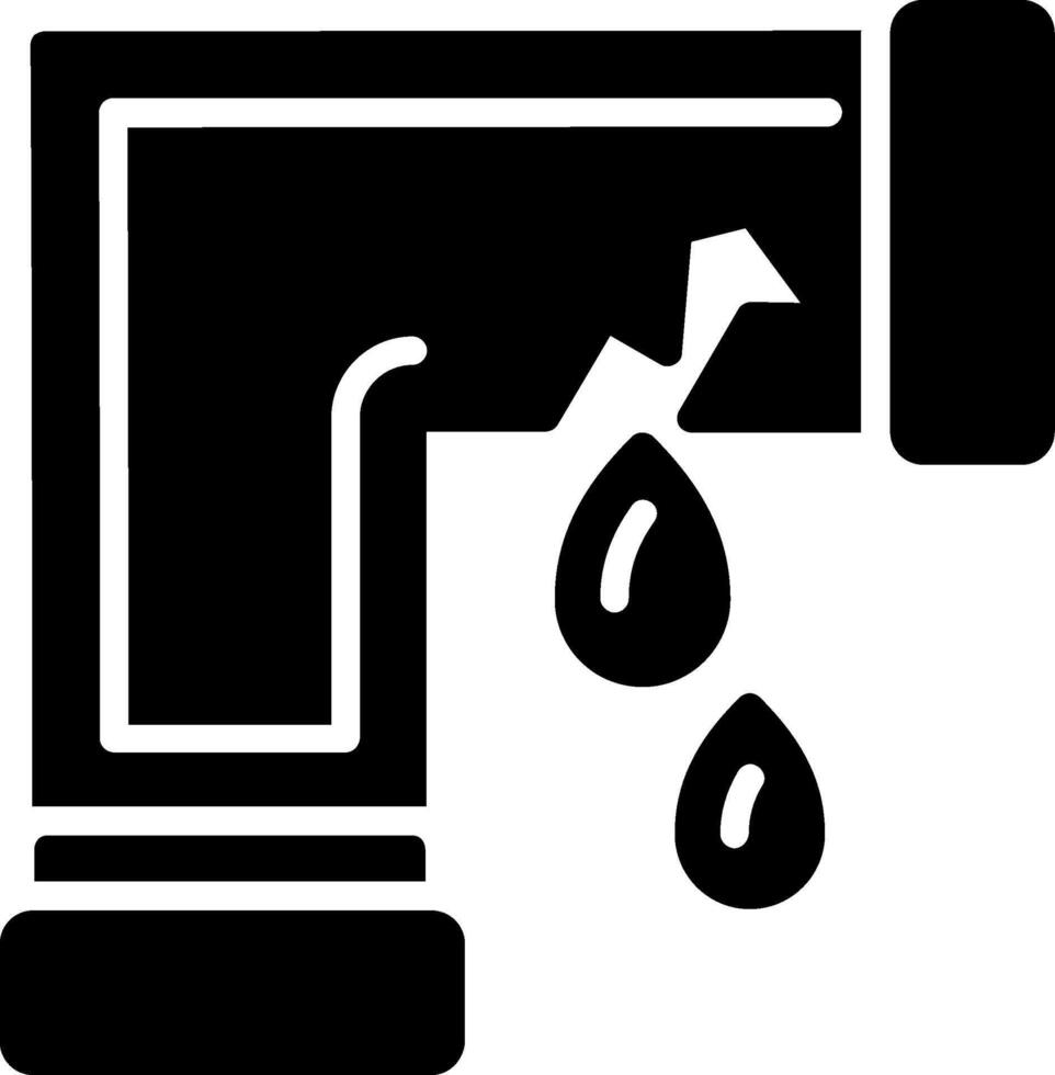 Leaking Glyph Icon Design vector