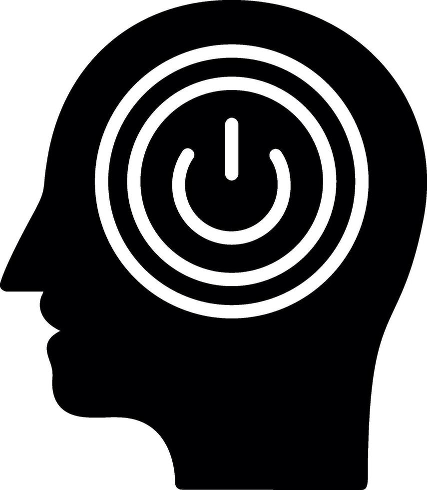 Mind Glyph Icon Design vector
