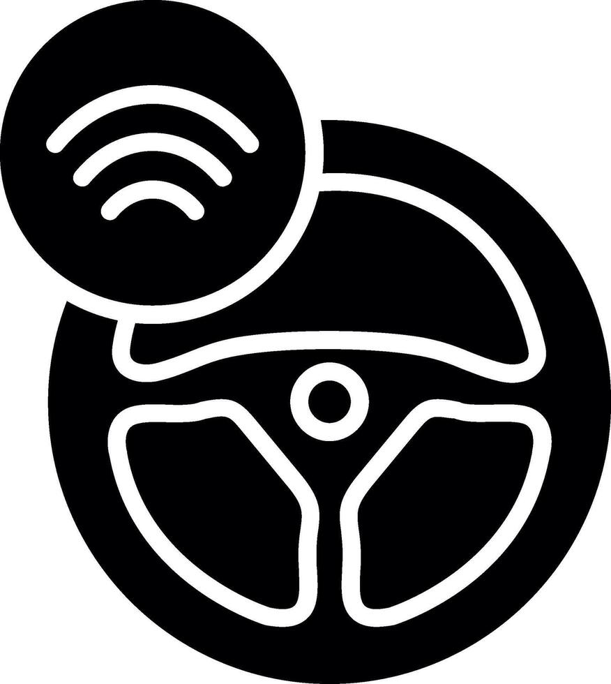 Autopilot Glyph Icon Design vector