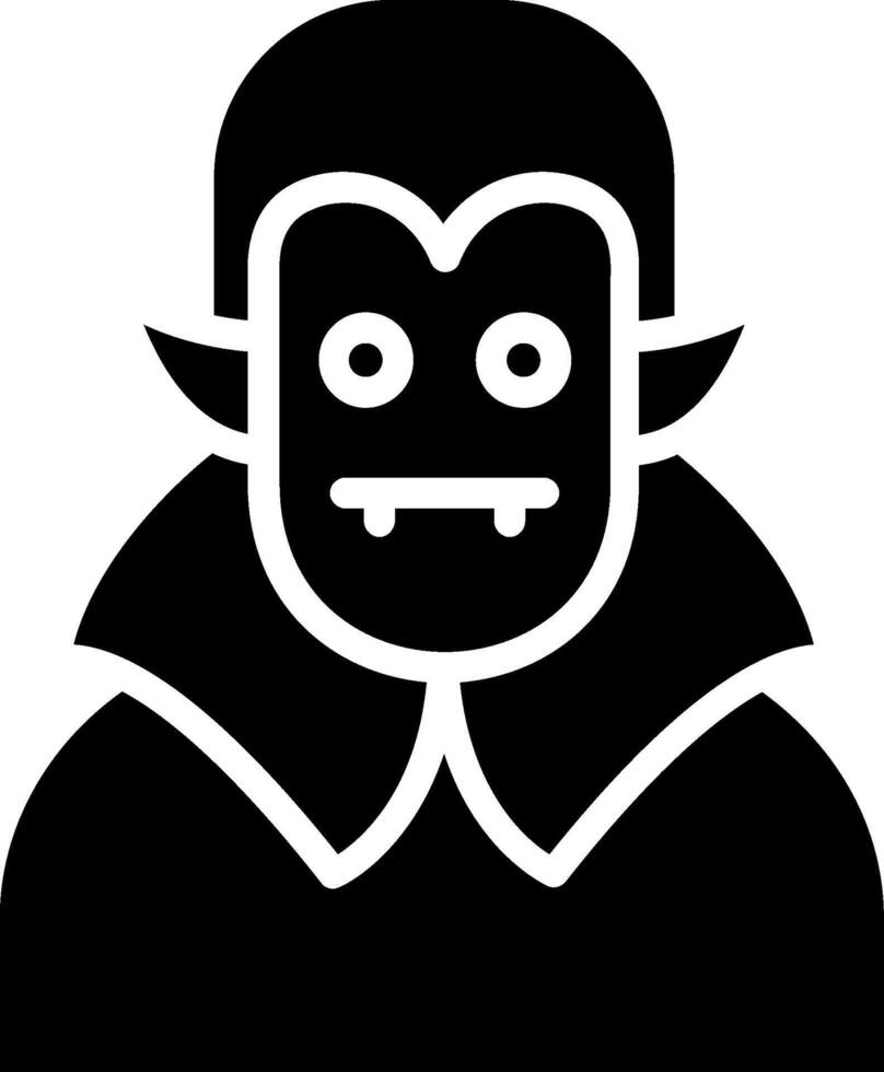 Dracula Glyph Icon Design vector