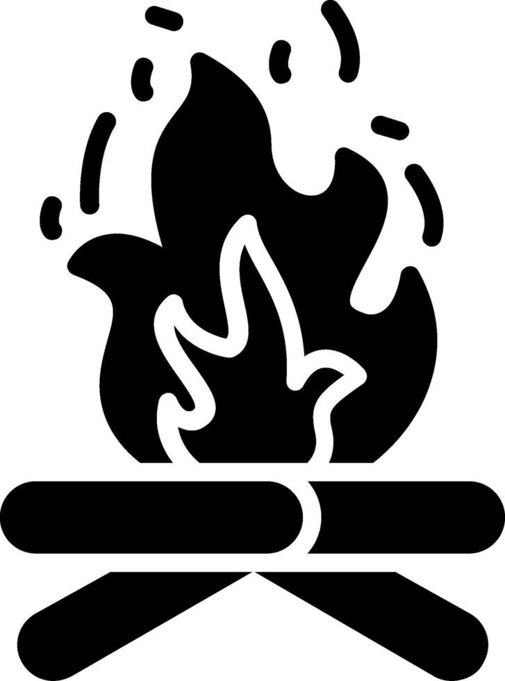Fire Glyph Icon Design vector