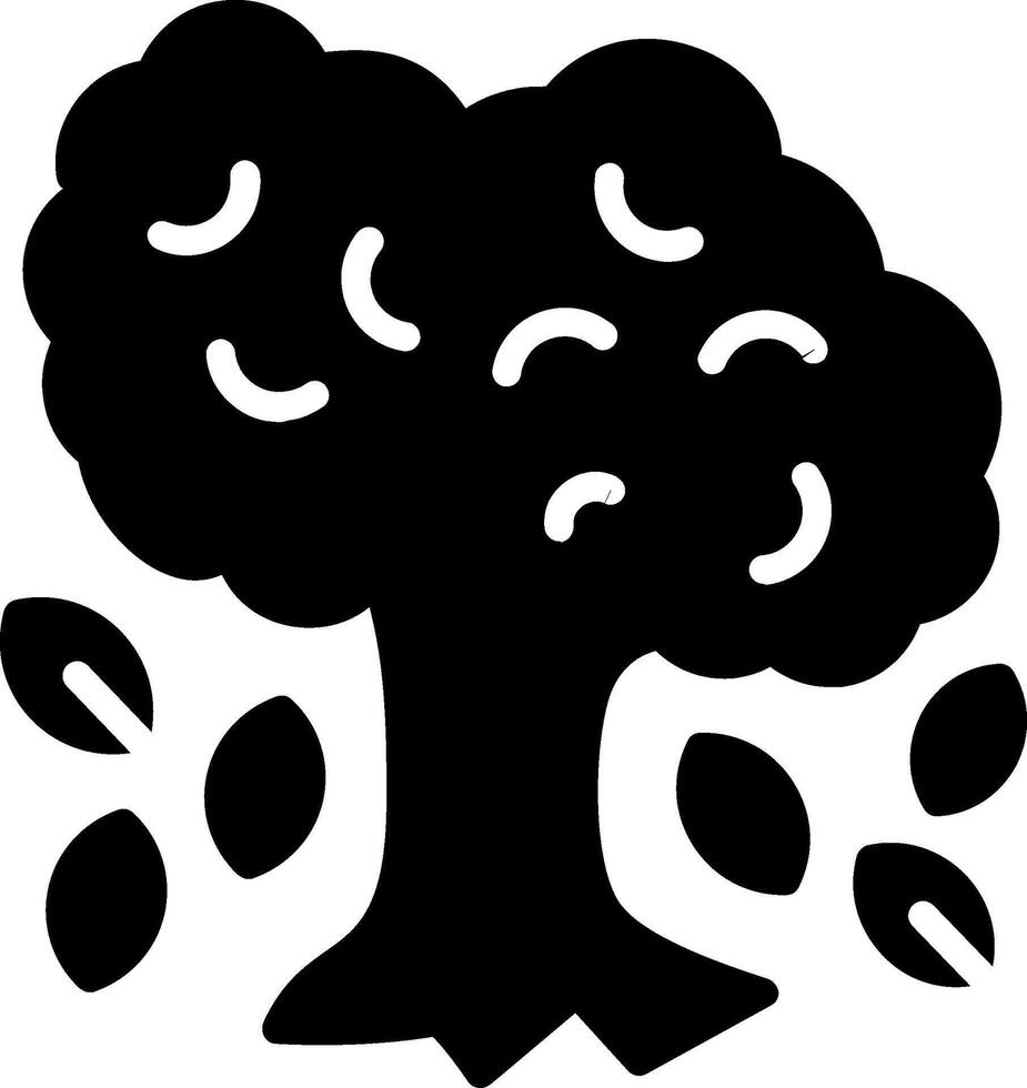 Falling Leaves Glyph Icon Design vector