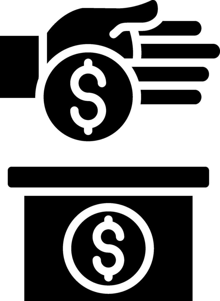 Donation Glyph Icon Design vector