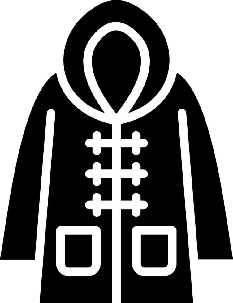 Raincoat Glyph Icon Design vector