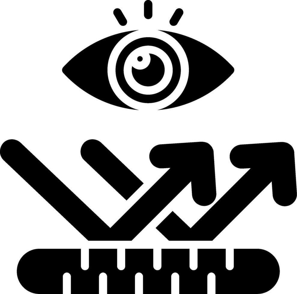 Reflective Glyph Icon Design vector