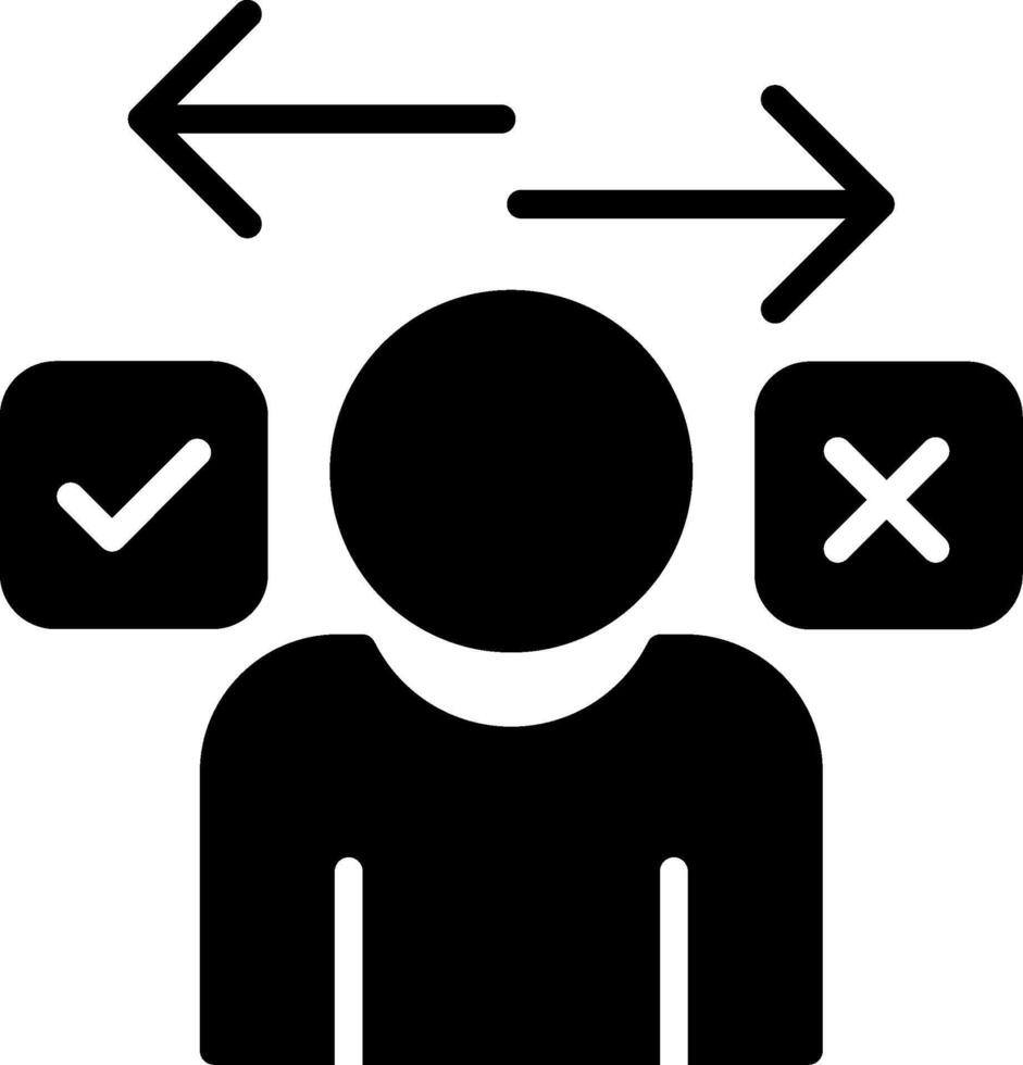 Directional Glyph Icon Design vector