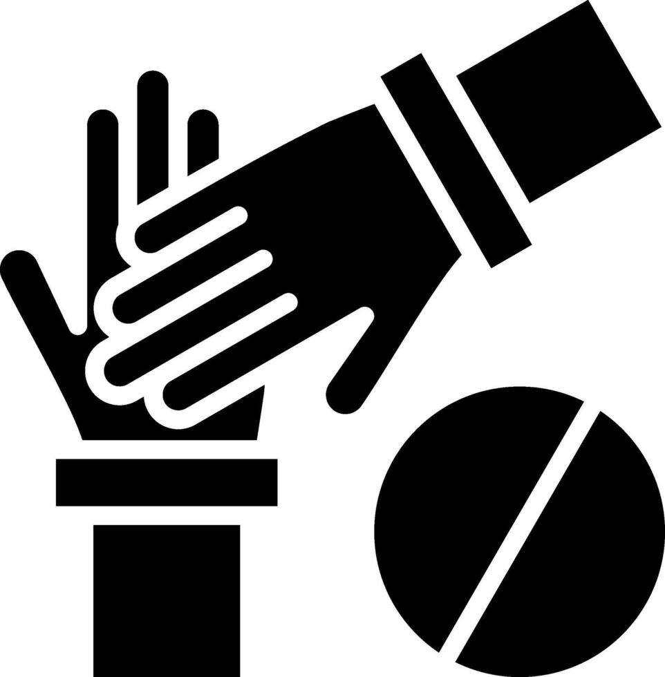 Do not touch Glyph Icon Design vector