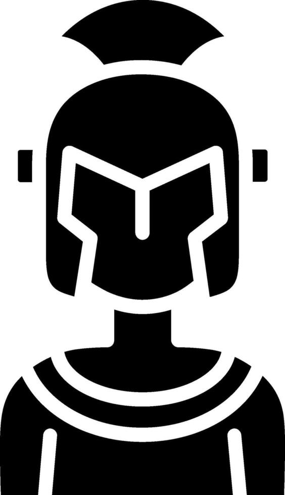 Gladiator Glyph Icon Design vector
