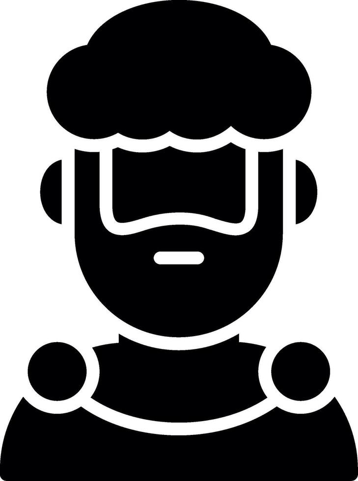 Hercules Glyph Icon Design vector