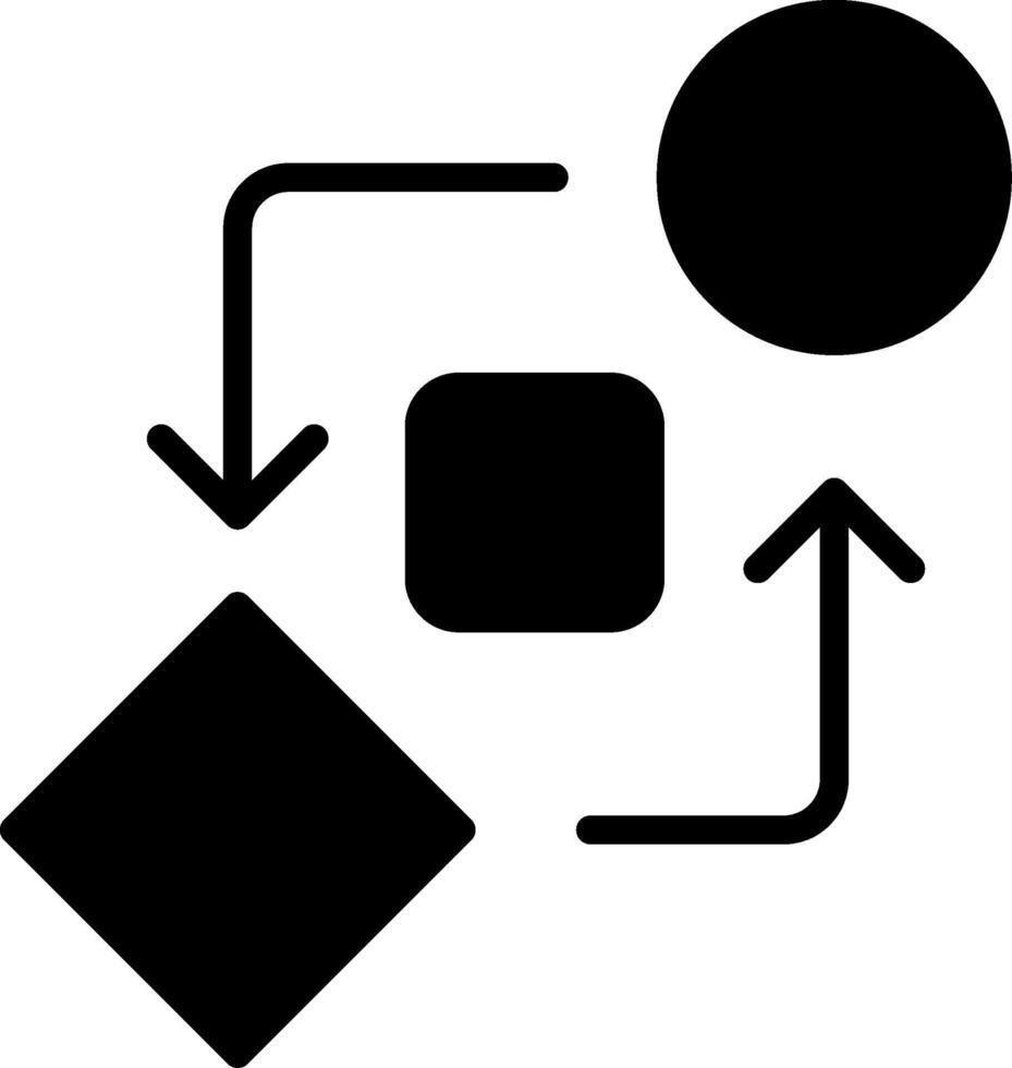 Looping Glyph Icon Design vector