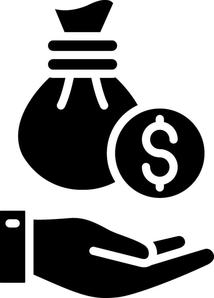 Savings Glyph Icon Design vector
