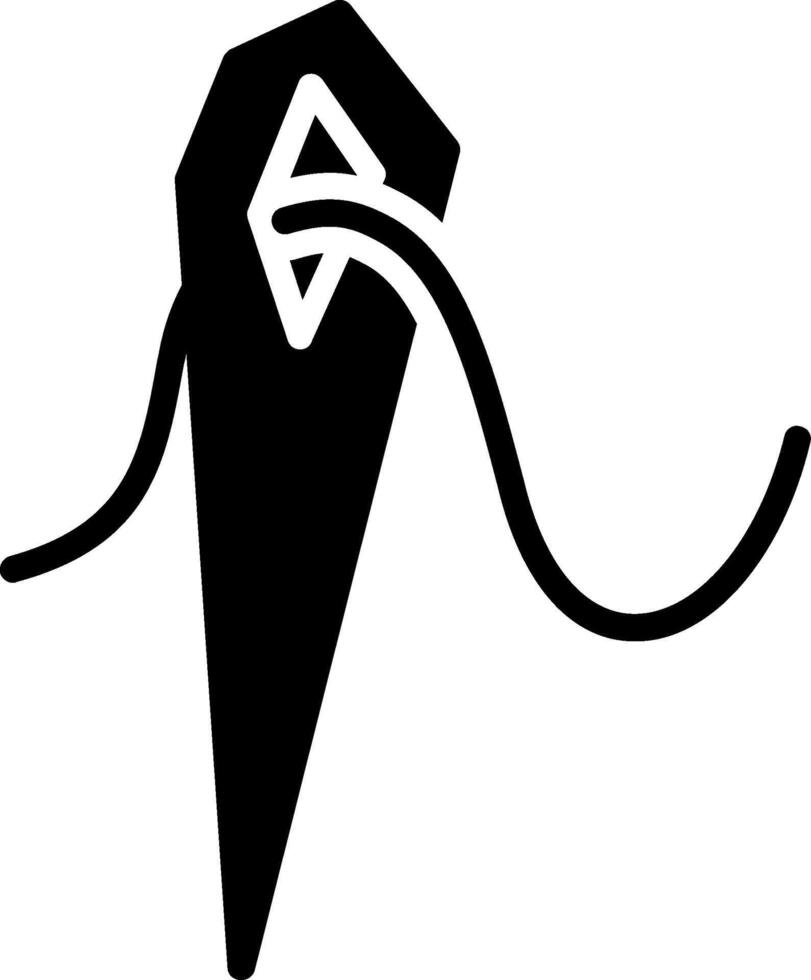 Needle Glyph Icon Design vector