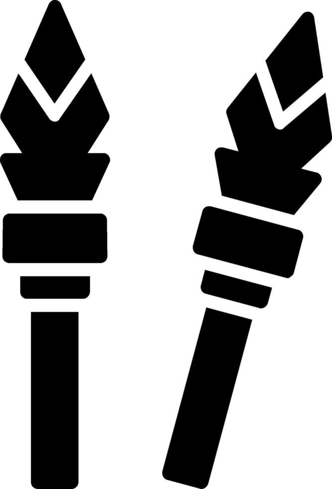 Spear Glyph Icon Design vector
